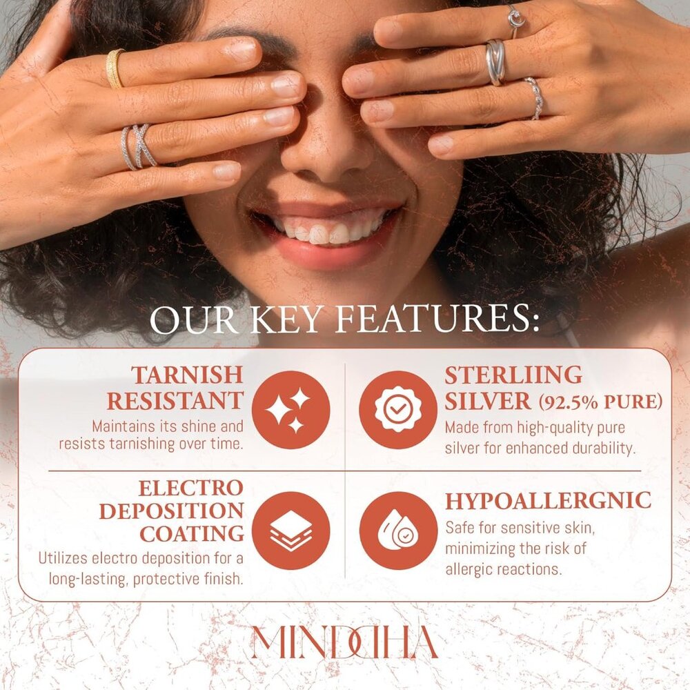 Sterling Silver Interlocking Ring Dainty Stackabl… - image 4